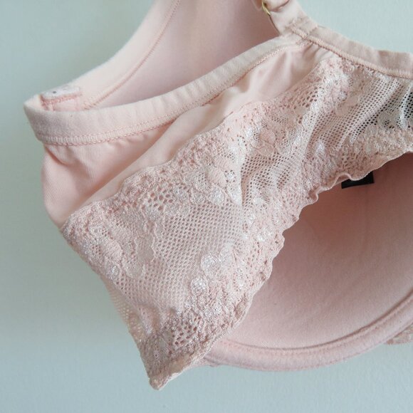 NATORI Bliss Perfection Unlined Underwired Lace Bra in Rose Beige - Size 36DD - Picture 11 of 14